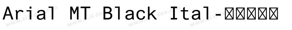 Arial MT Black Ital字体转换